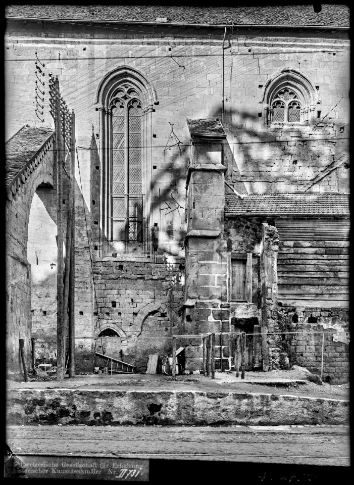 CH-NB - Lausanne, Église réformée Saint-François, vue partielle extérieure - Collection Max van Berchem - EAD-7318