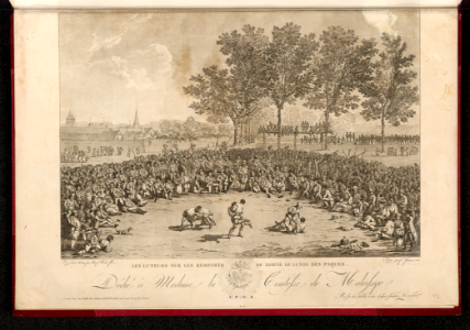 CH-NB - Les luteurs sur le remparts de Berne le lundi des paques - Collection Gugelmann - GS-GUGE-219-137