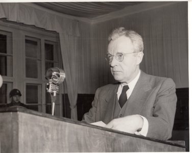 Deputy Chief Counsel, Charles M. LaFollette leads the prosecution in the Judges' Trial