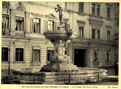Der neue Zierbrunnen von Max Unger auf dem Löhrsplatz in Lepzig, 1903