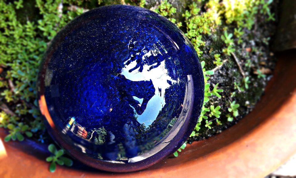 Spherical the ball blue