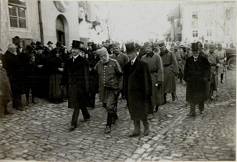 Der König von Bayern; Ludwig III., besucht das Heeresgruppenkommando in Sighișoara (Schässburg, Segesvar), 7.11.1916 (BildID 15549243)