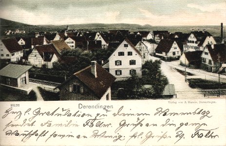Derendingen. Blick vom Bahnhaltepunkt (AK J Hansis Gebr. Metz ca1903 TPk143)