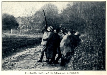 Der Kaiser auf Fasanenjagd in Highcliffe, 1907