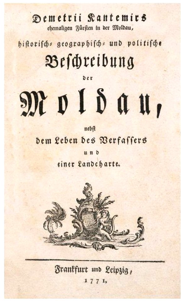 Descriptio Moldaviae, 1771-coperta