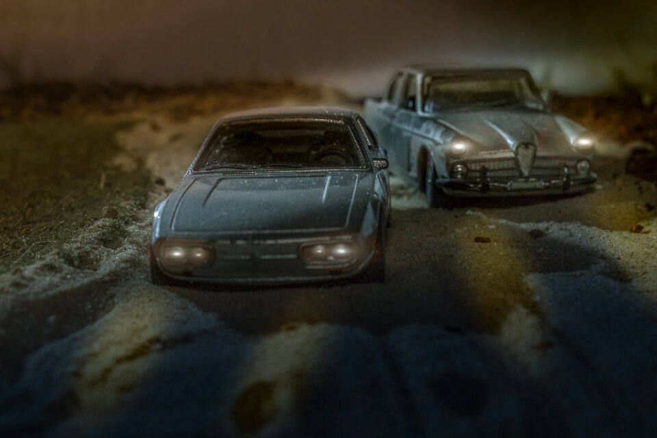 Children play miniatures