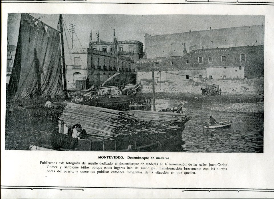 Desembarque de maderas - Montevideo