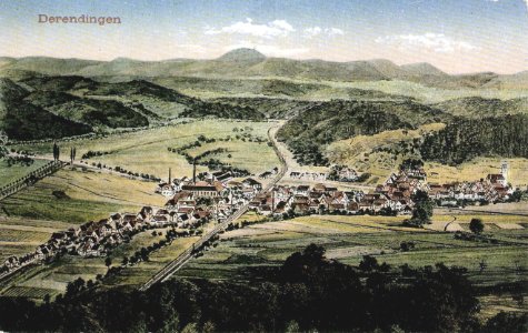 Derendingen. Vogelschau nach Süden (AK J Hansis Gebr. Metz ca1912 TPk142)