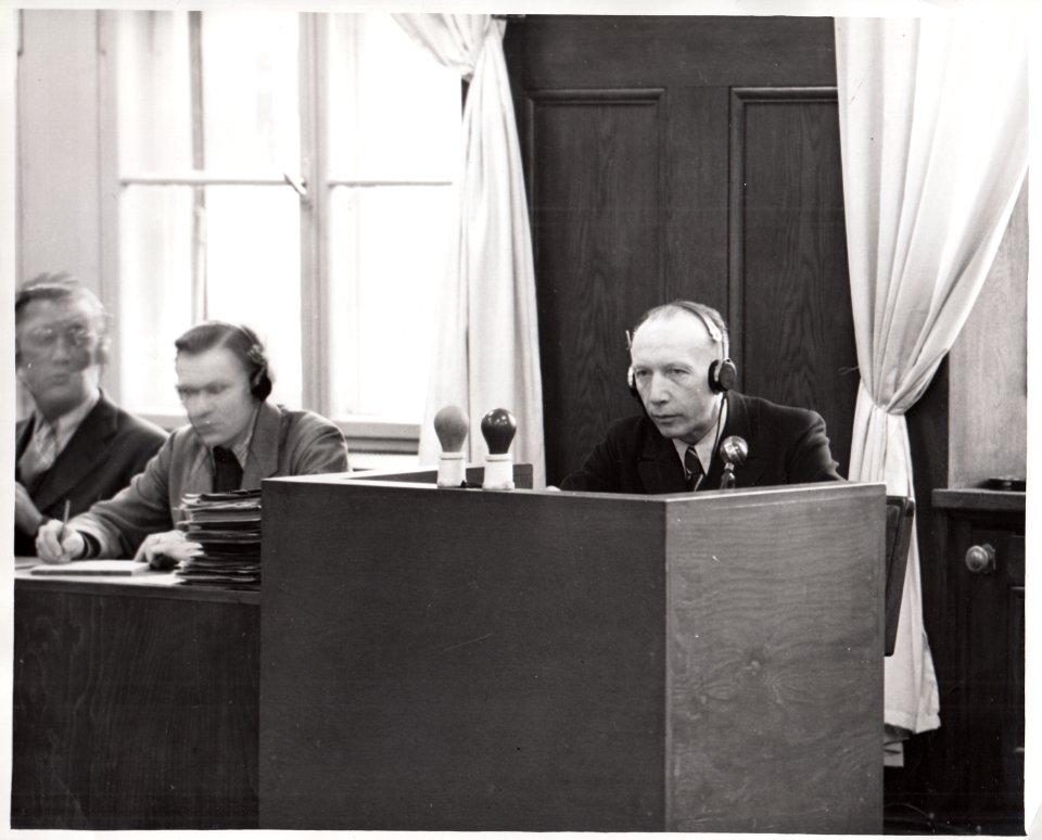 Dr. Karl Ferber testifying in the Judges' Trial