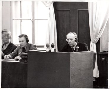 Dr. Karl Ferber testifying in the Judges' Trial