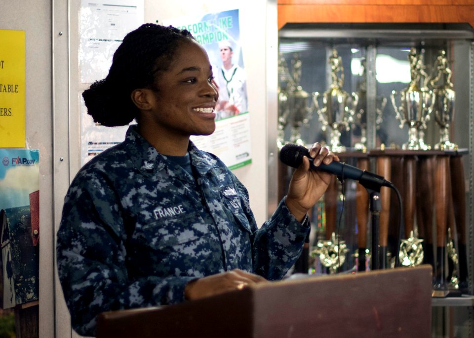 Dr. Martin Luther King Jr. Celebration aboard USS Bonhomme Richard (LHD 6) 170127-N-WF272-059