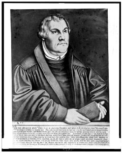Dr. Martin Luther - photographed by C.S. Roshon, Harrisburg, Pa., from a cromo (i.e. chromo) of the original painting by Karnauc, Wertenberg, Germany (i.e. Lucas Cranach, Wittenberg) LCCN92513948
