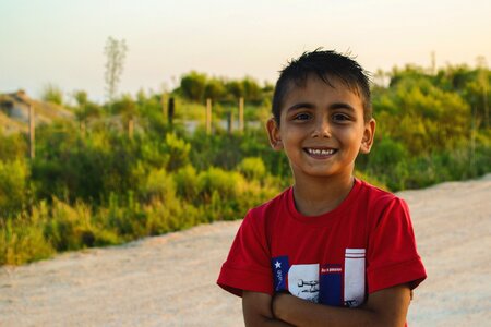 Happy children smiling fun photo