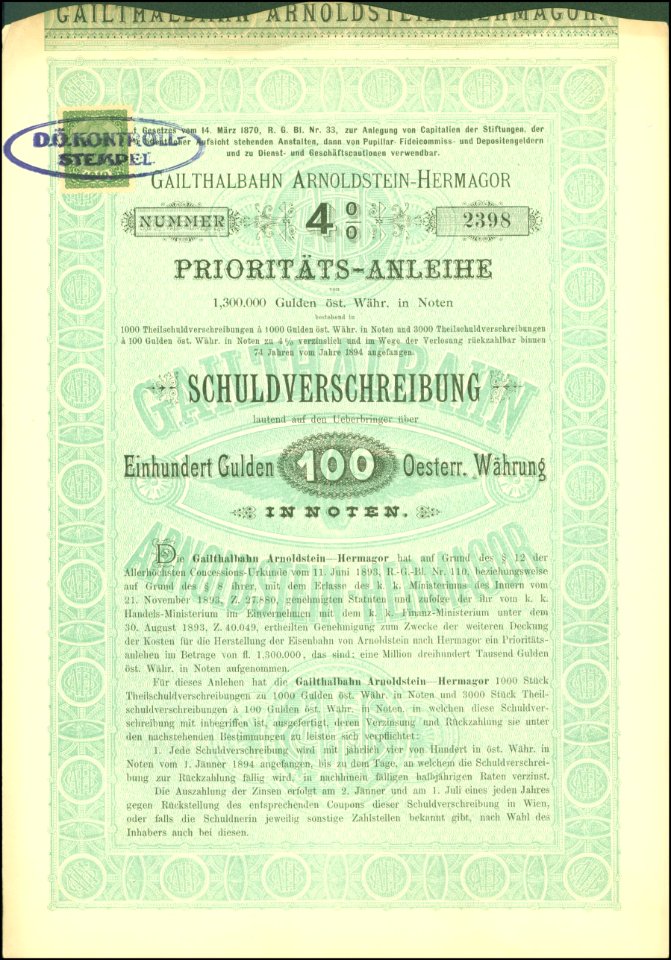 Gailthalbahn 1894