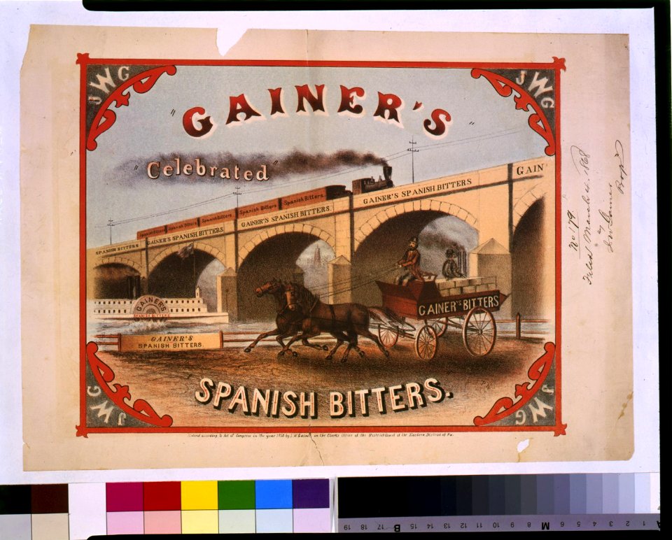 Gainer's celebrated Spanish bitters - P.K. LCCN93517402
