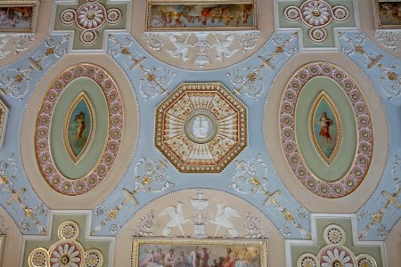 Gallery ceiling by Robert Adam - Harewood House - West Yorkshire, England - DSC01989 photo