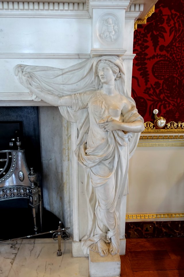 Gallery fireplace right, design by Robert Adam - Harewood House - West Yorkshire, England - DSC01970 photo