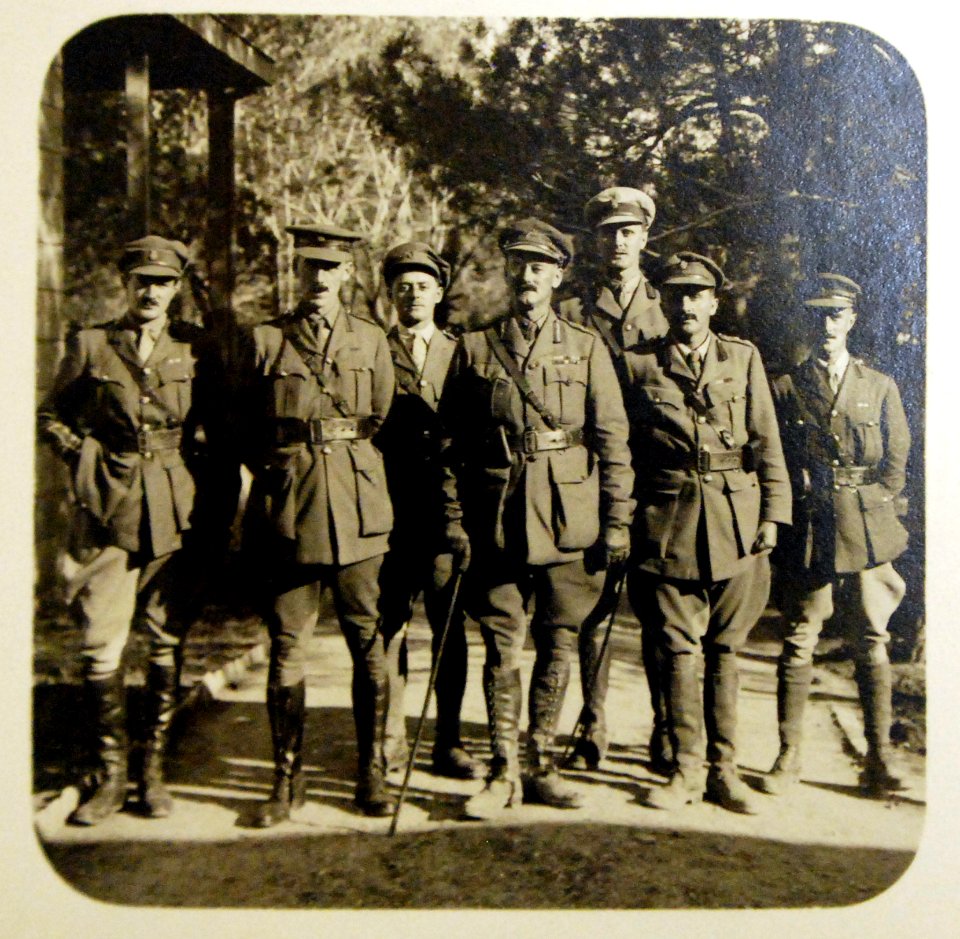 General Shea and Staff, surrender of Jerusalem to British, 1917 (29797421161)