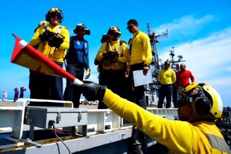 General quarters firefighting drill 141003-N-NZ935-070