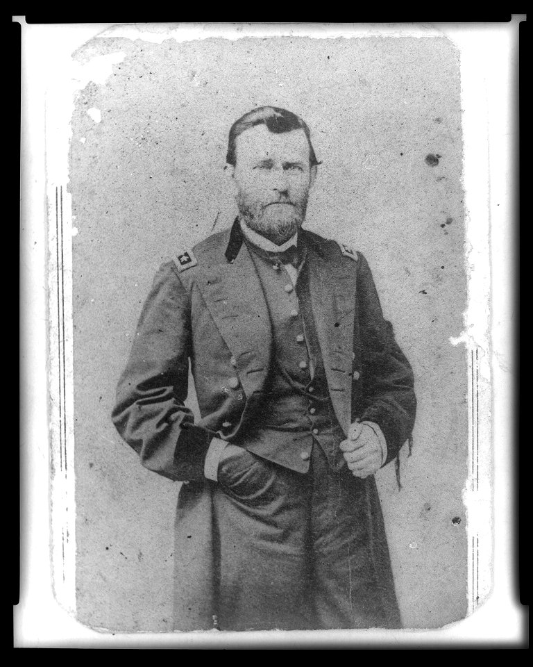 General U.S. Grant, three-quarter length portrait, standing, facing right, in uniform LCCN96524288