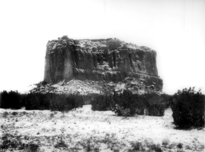 General view of Mesa Encantada from the north, near Acoma, New Mexico, ca.1900 (CHS-4732)