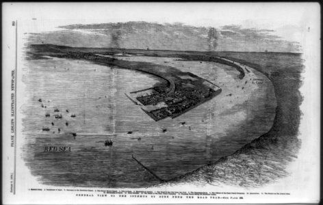 General view of the isthmus of Suez from the road Tead LCCN90708359