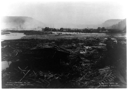 General view looking south, Johnstown flood LCCN92509963