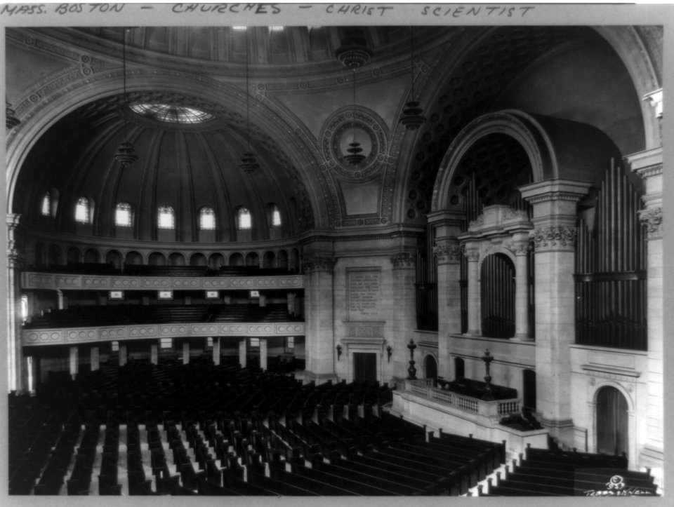 General view of the interior of the First Church of Christ Scientist, Boston, Mass. LCCN91788030