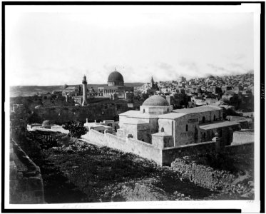 General view of the Haram or Moriah. El Aksa - Omar - Church of St. Anne LCCN92500640