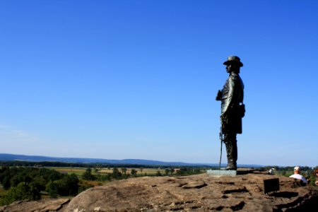 General Warren monument on Little Round Top