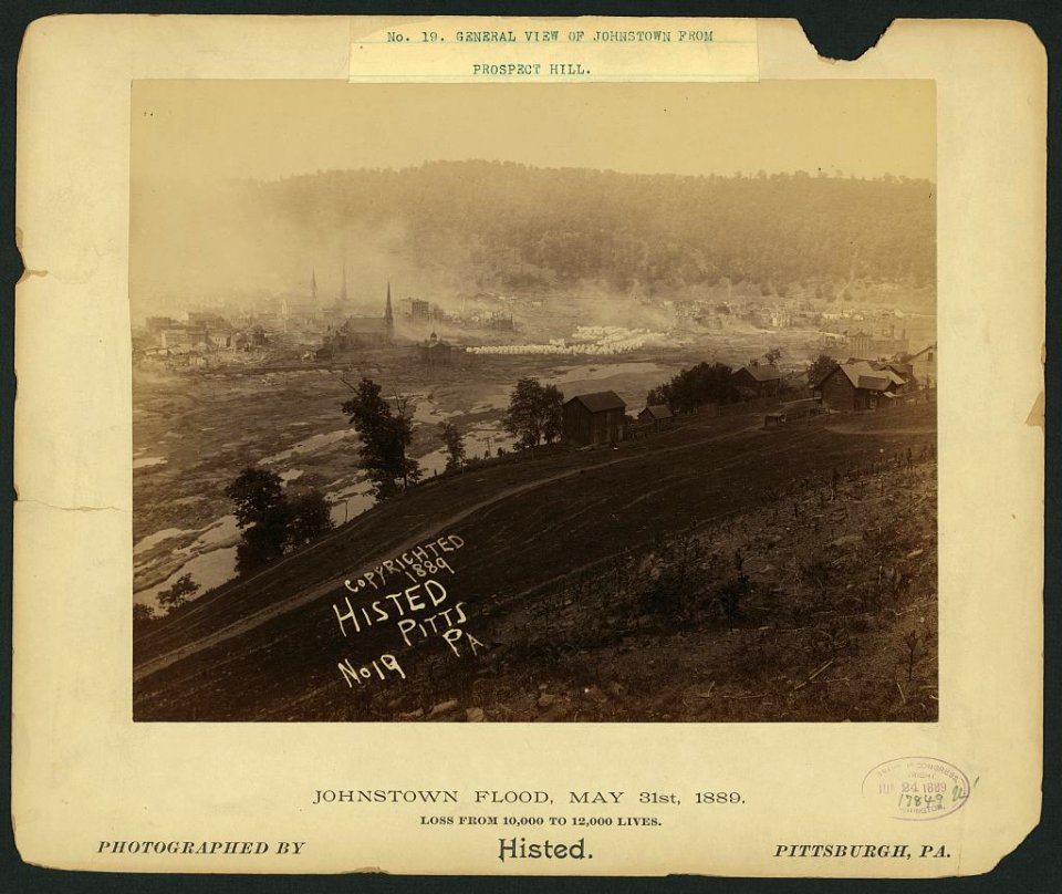 General view of Johnstown from Prospect Hill, Johnstown Flood, May 31st, 1889 LCCN89713375