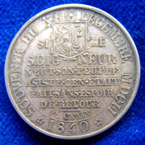 Geneva Medal 1840 Commemoration of L'Escalade 1602, obverse photo