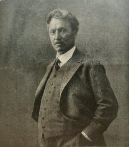 Gustav Haberman, říšský poslanec za 25. vol. okres. (K jeho přednáškám v Americe)