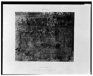 El-Kab (Élethya) - architecture hypogéenne - tombeau de Phapé - sculptures peintes - FT (monogram) Félix Teynard. LCCN2001695317