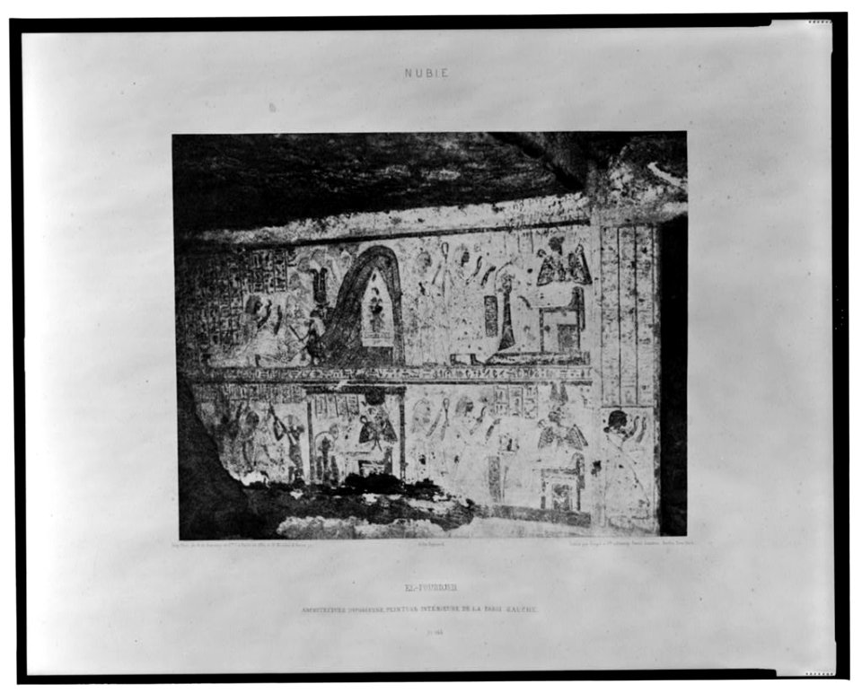 El-Fourdjeh - architecture hypogéene - peinture intérieure de la paroi gauche - FT (monogram) Félix Teynard. LCCN2001695390