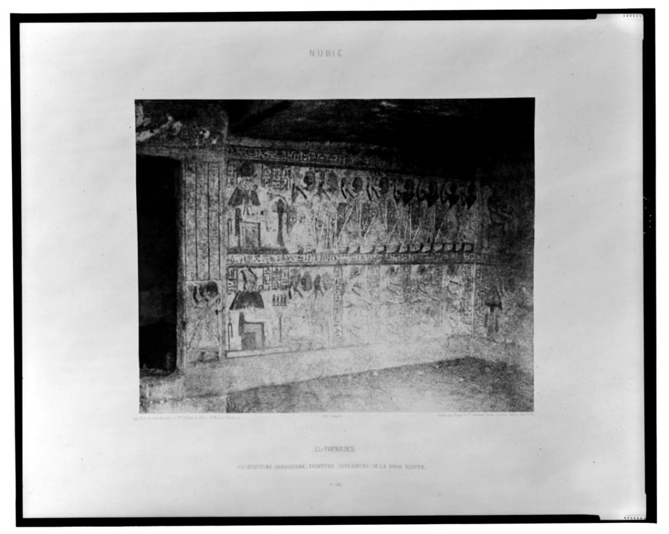El-Fourdjeh - architecture hypogéene - peinture intérieure de la paroi droite - FT (monogram) Félix Teynard. LCCN2001695391