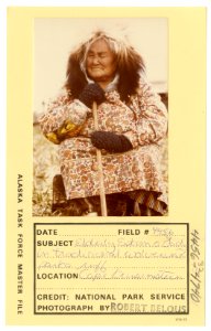 Elderly Eskimo lady in traditional wolverine parka ruff (33550477665)