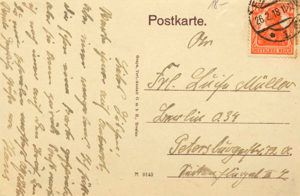 Elbing, Ostpreußen - Gasthaus Vogelsang (back) (Zeno Ansichtskarten)