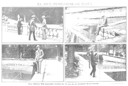 El rey, pescador de caña, de Campúa, Nuevo Mundo, 25-07-1907