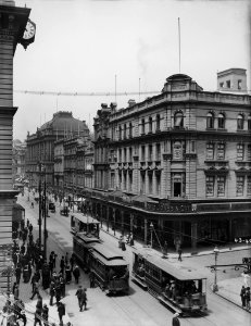 Electric Tram, George Street, David Jones Corner from The Powerhouse Museum Collection
