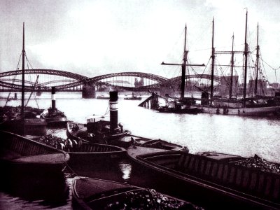 Elbbrücken vom Kirchenpauerkai Hamburg um 1900