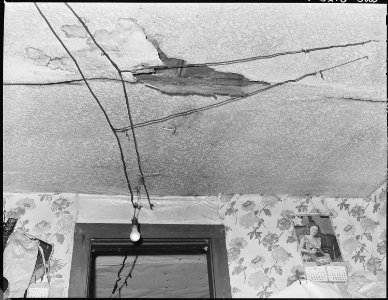 Electric wiring in the four room house of Gillis Treadway, miner - NARA - 541147 photo
