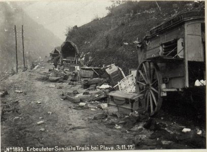 Erbeuteter Sanitäts Train bei Plava.3.11.17. (BildID 15609720)