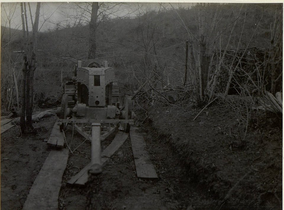 Erbeuteter 15cm Mörser. Podgorahöhe. Anfang April. 1918. (BildID 15664579)