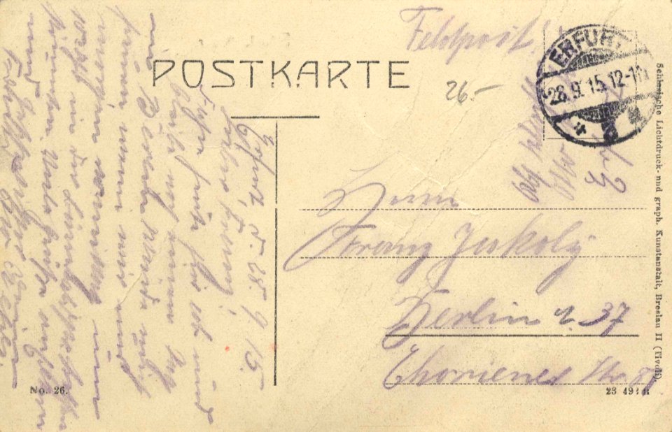 Erfurt, Thüringen - Anger (back) (Zeno Ansichtskarten)
