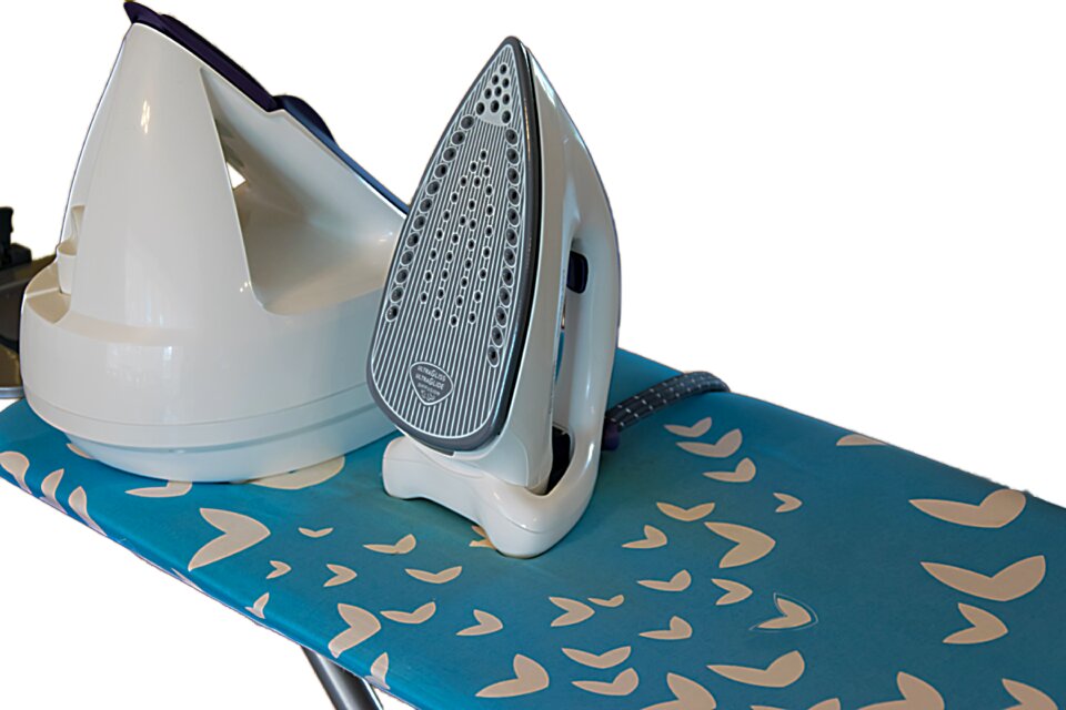 Iron ironing board ironing station