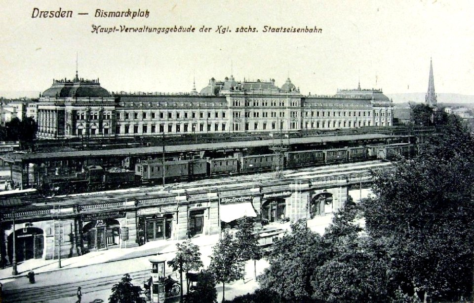 Ferrocarril del estado sajón real - administración central bella época Dresde