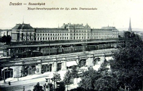 Ferrocarril del estado sajón real - administración central bella época Dresde