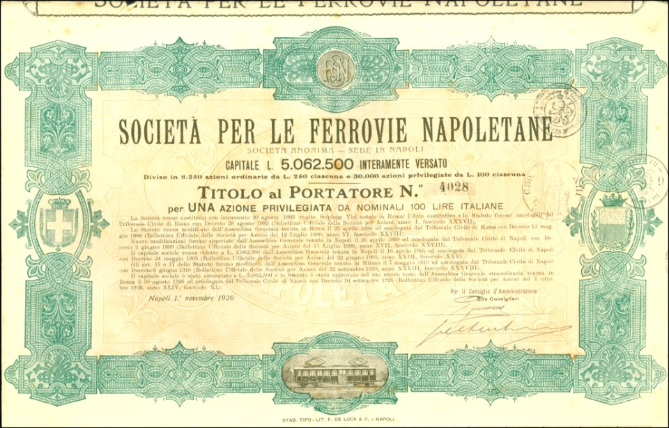 Ferrovie Napoletane SA 1926