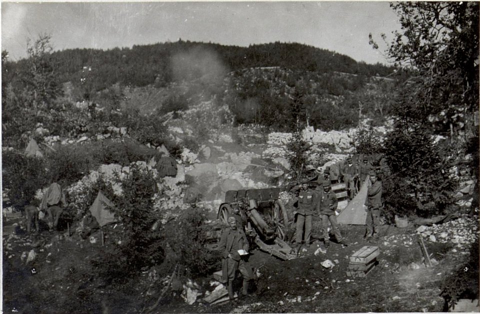 Feuerndes Geschütz am Lomplateau (BildID 15602592)